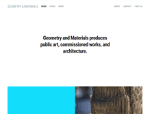 Tablet Screenshot of geometryandmaterials.com